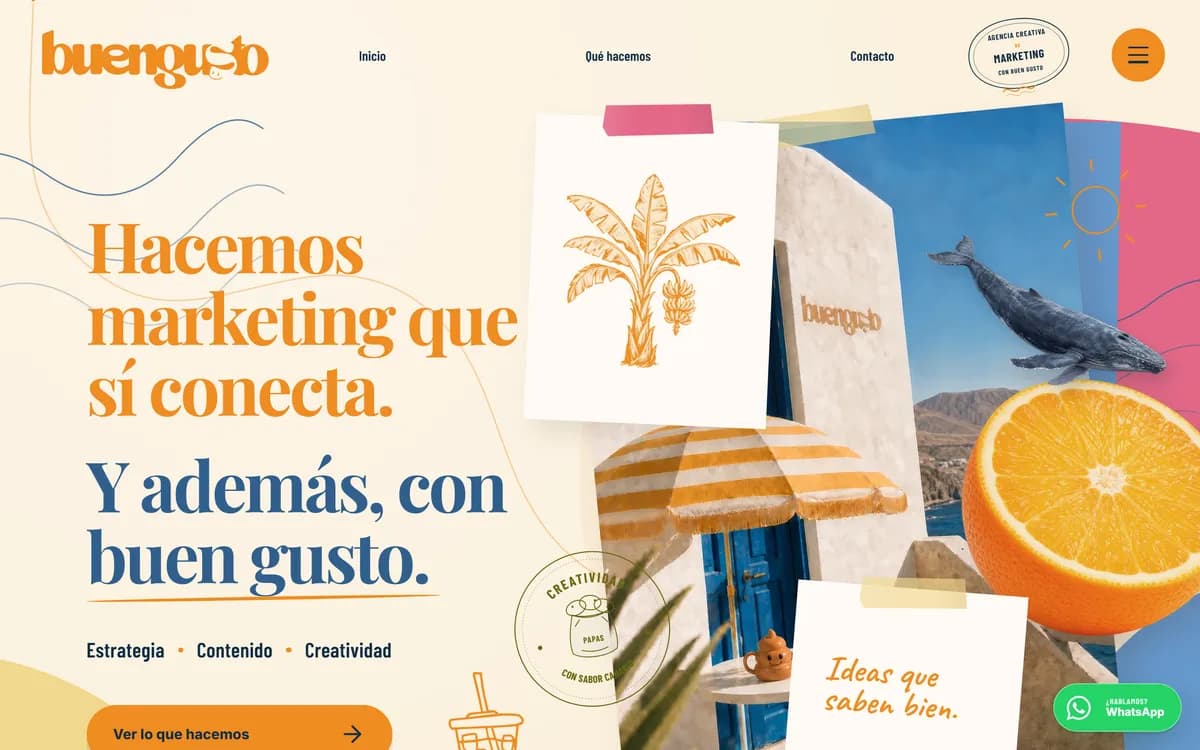 Captura de la web de Buengusto Marketing