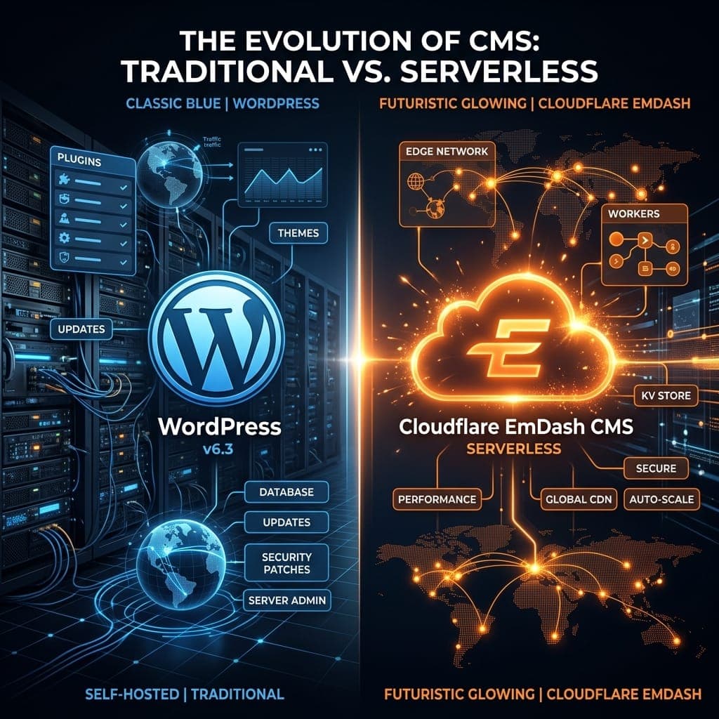 EmDash vs WordPress: ventajas y límites del CMS de Cloudflare