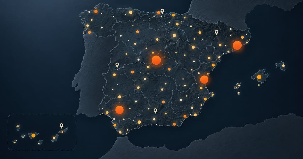 Estudio 2026: dónde es más difícil salir en Google Maps en España. 115.486 negocios de 4.714 localidades