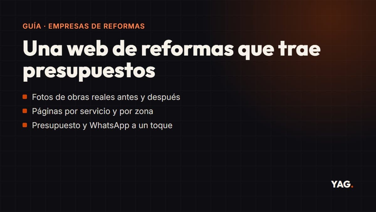 Web para empresas de reformas en Tenerife: Next.js, SEO y captación