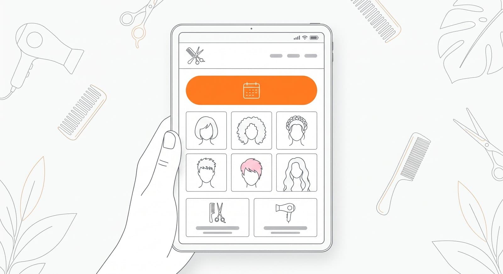 Estructura de una web de peluquería: reserva de cita online, servicios con precios y galería de trabajos