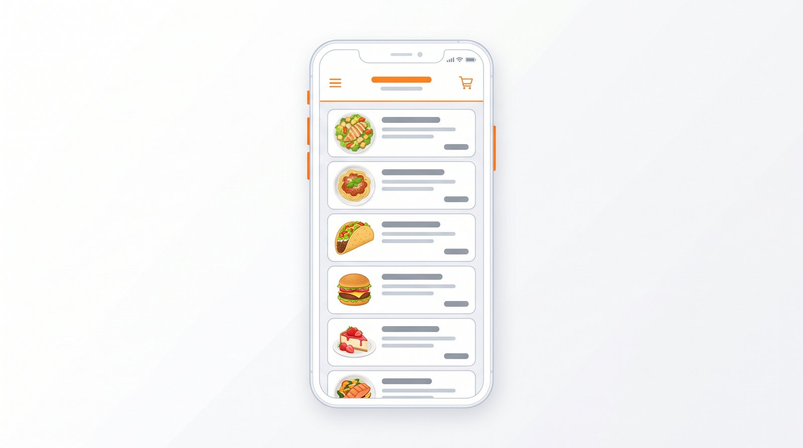 Carta digital de un restaurante vista en el móvil, clara y con buenas fotos de los platos