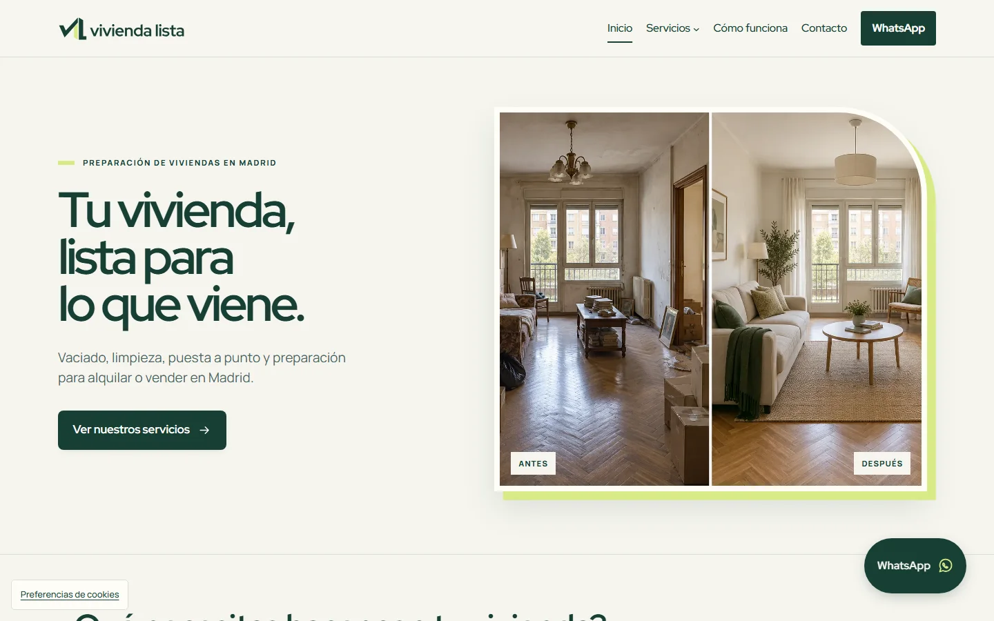 Captura del trabajo publicado de Vivienda Lista