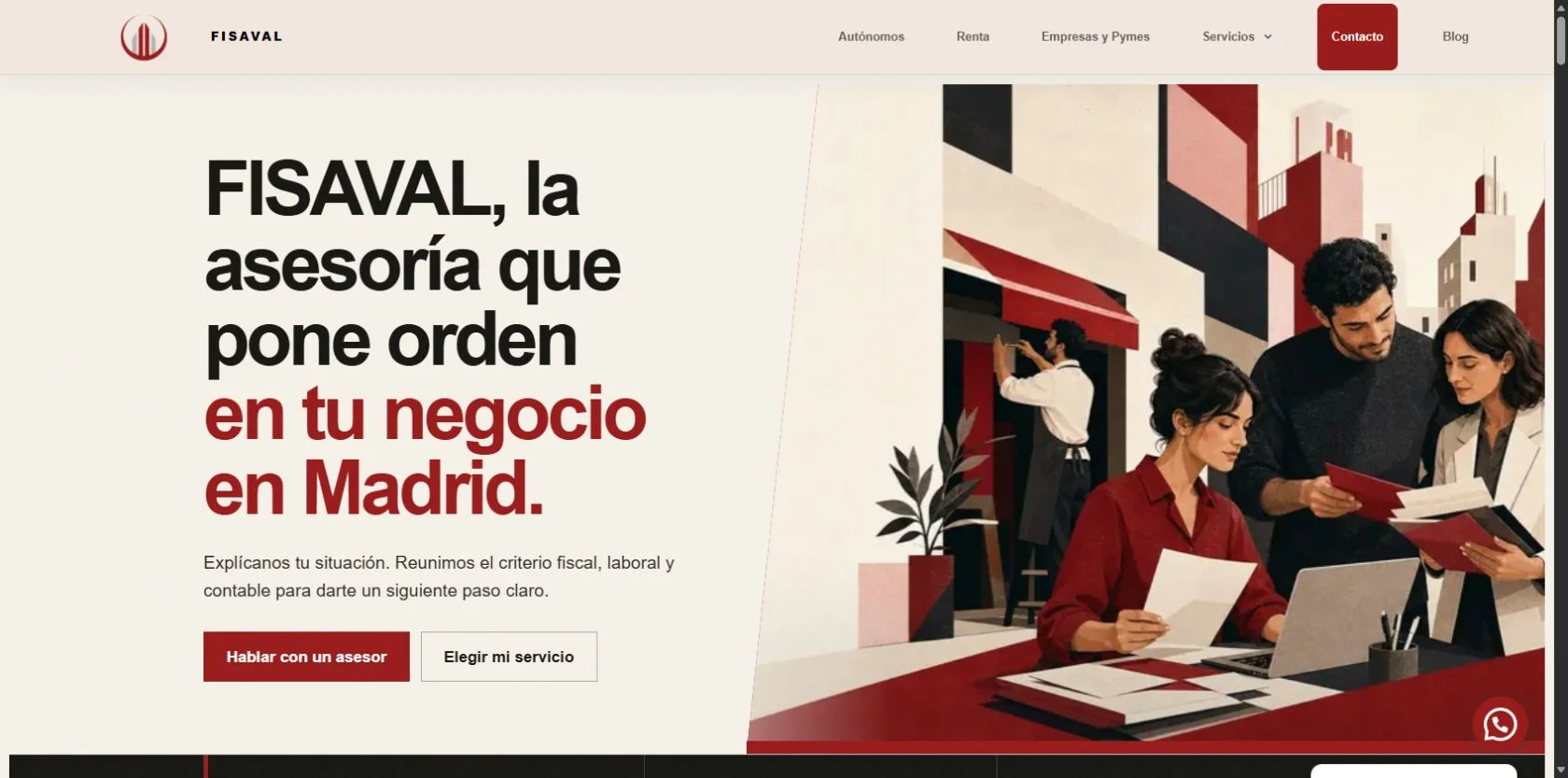 Web actual de FISAVAL